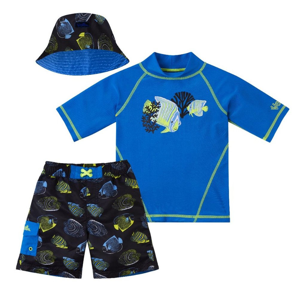 VU Skinz 4  piece Neon Fish set for the beach and great fish towel size 5 NWT